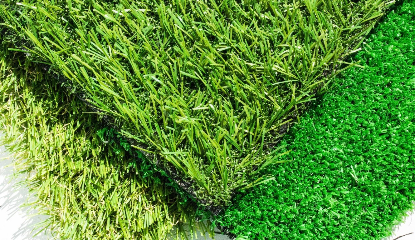 Pet-safe artificial grass samples showing different textures for Daly, CA installations